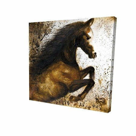 FONDO 16 x 16 in. Horse Rushing Into The Dust-Print on Canvas FO2792576